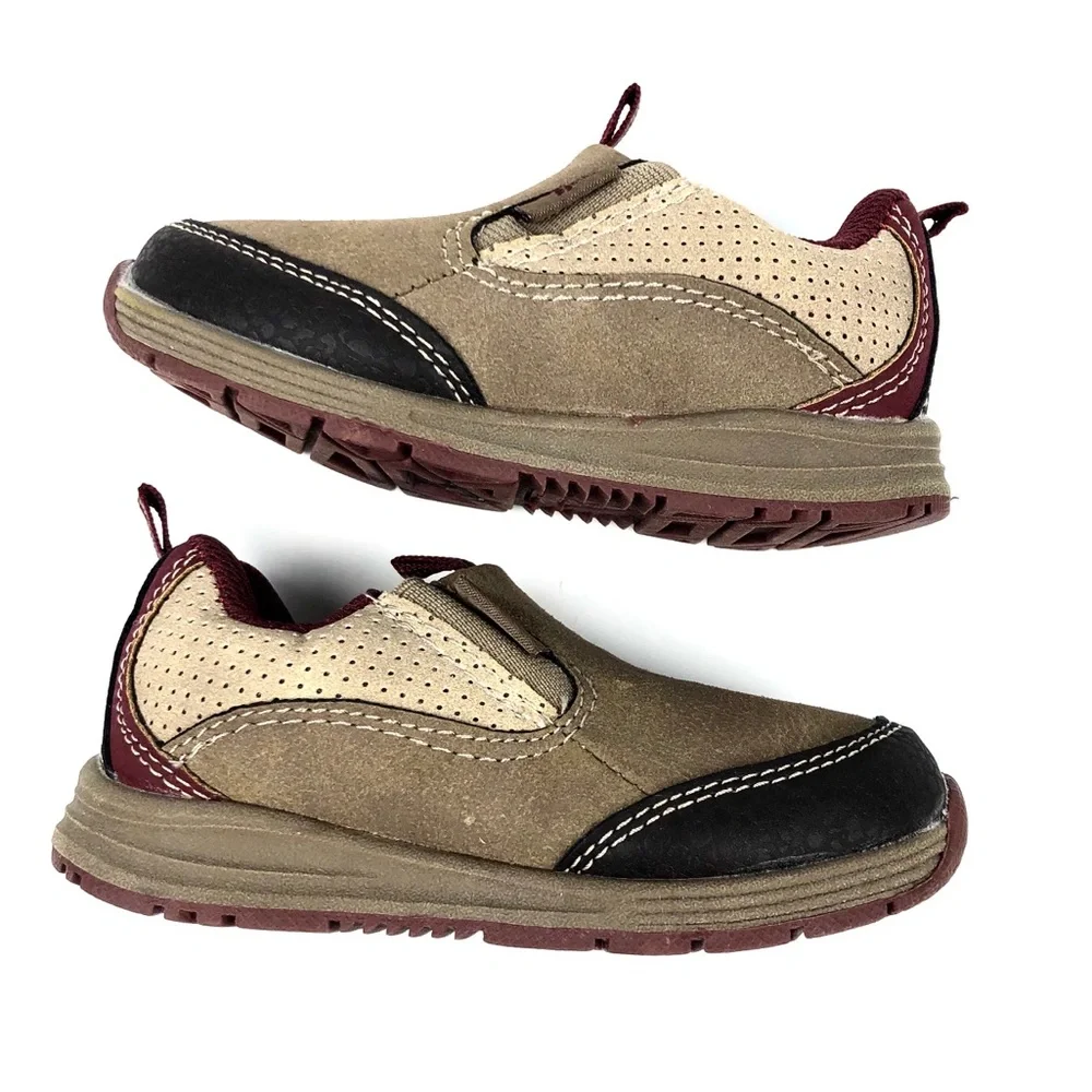 Oshkosh Infant Size 6 Tan Faux Suede Slip Ons NWOB